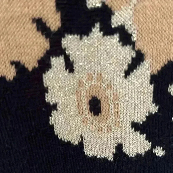 Susan Bristol Cardigan Black Gold Shimmer Floral Small - Picture 6 of 7